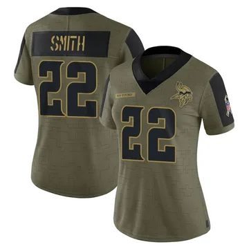 Minnesota Vikings #22 Harrison Smith Green Camo Salute To Service Limited  Jersey