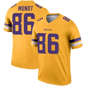 Johnny Mundt Minnesota Vikings Women's Purple Name & Number Logo Slim Fit T- Shirt 